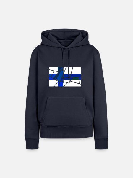 Flagge Finnland - Frauen Premium Bio Hoodie - Navy
