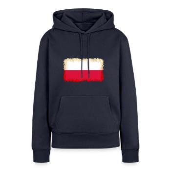 Polen als Polen - Frauen Premium Bio Hoodie - Navy - Vorne - Julia (174cm)