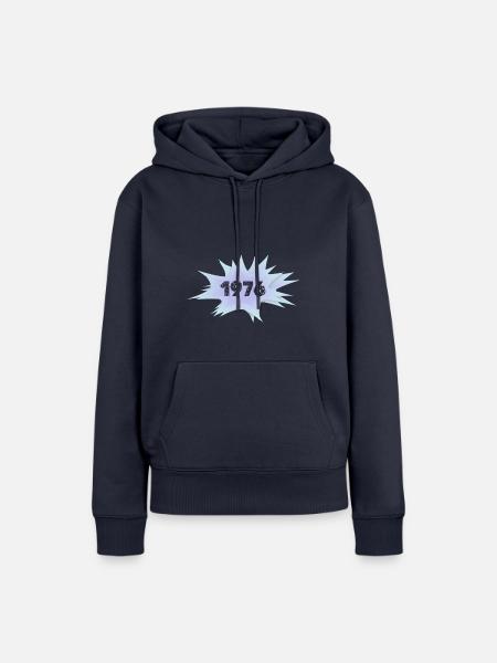 Sprechblase 1976 - Frauen Premium Bio Hoodie - Navy