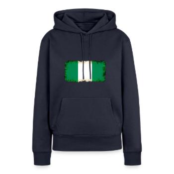 Geschenk für Nigeria - Frauen Premium Bio Hoodie - Navy - Vorne - Julia (174cm)