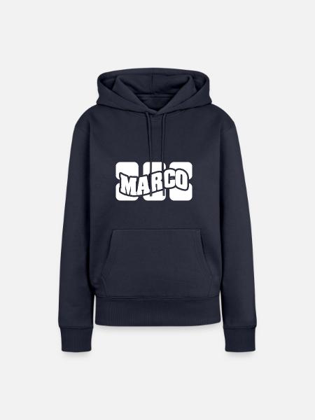 Geschenk für Marco - Frauen Premium Bio Hoodie - Navy