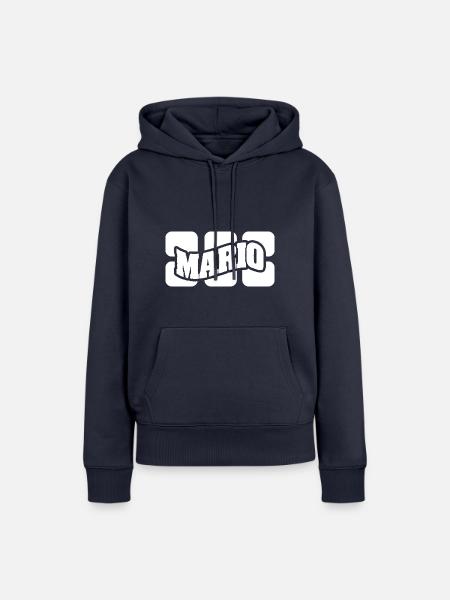 Name Mario - Frauen Premium Bio Hoodie - Navy