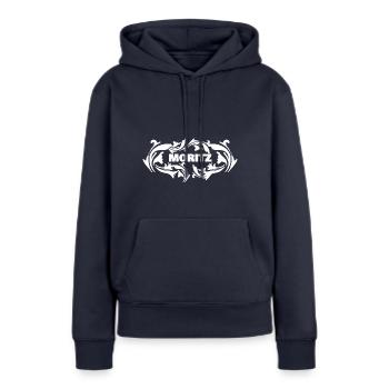 First name Moritz - Women’s Premium Organic Hoodie - navy - Front - Julia (174cm)