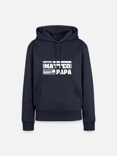 Matteo als Vorname - Frauen Premium Bio Hoodie - Navy