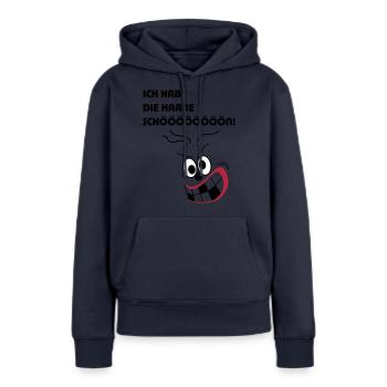 Ich hab die Haare schön - Frauen Premium Bio Hoodie - Navy - Vorne - Julia (174cm)