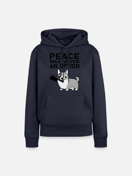 Welsh Corgi - Frauen Premium Bio Hoodie - Navy