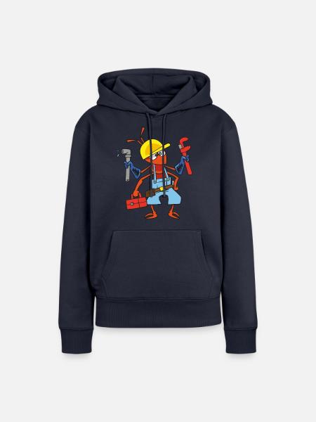 Sanitär Ameise - Frauen Premium Bio Hoodie - Navy