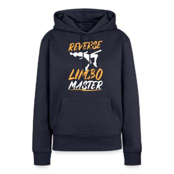 Reverse Limbo Master - Polspringen - Frauen Premium Bio Hoodie - Navy - Vorne - Julia (174cm)