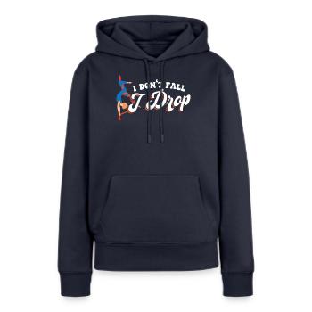 Je ne tombe pas je tombe - Aerialist - Sweat à capuche Premium bio Femme - bleu marine - Devant - Julia (174cm)