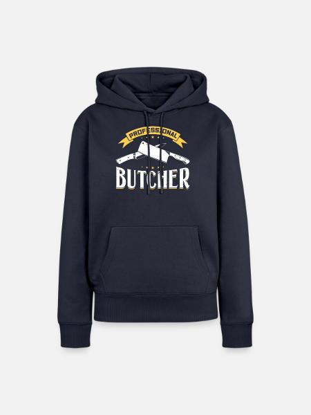 Professional Butcher - Meat Cutter - Frauen Premium Bio Hoodie - Navy