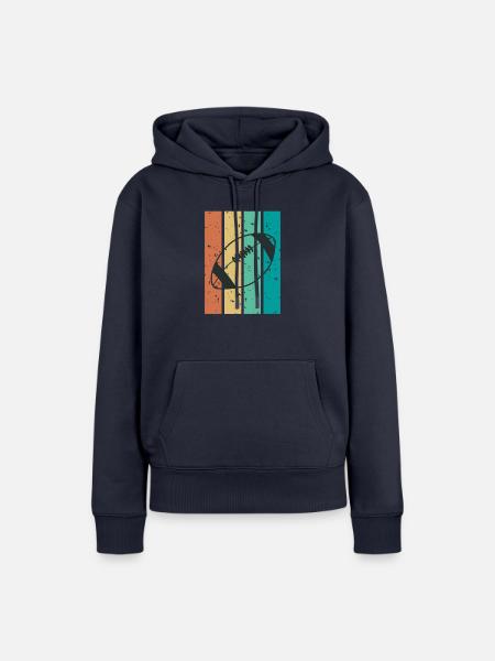 Rugby Mannschaftssport retro - Frauen Premium Bio Hoodie - Navy