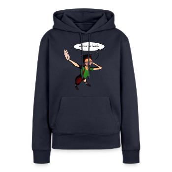 Give me the sauce - Women’s Premium Organic Hoodie - navy - Front - Julia (174cm)