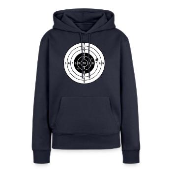 Ziel - Frauen Premium Bio Hoodie - Navy - Vorne - Julia (174cm)