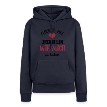 Ur-Enkelin Mädchen Enkelkind Urenkelin Kind Enkel - Frauen Premium Bio Hoodie - Navy - Vorne - Julia (174cm)