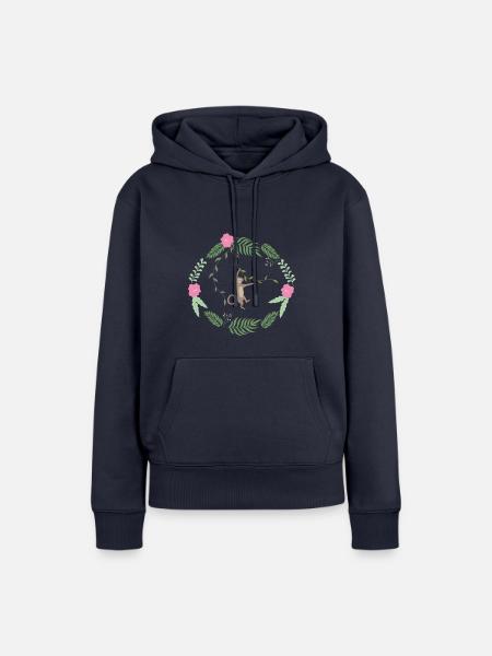 Mikey Affe - Frauen Premium Bio Hoodie - Navy