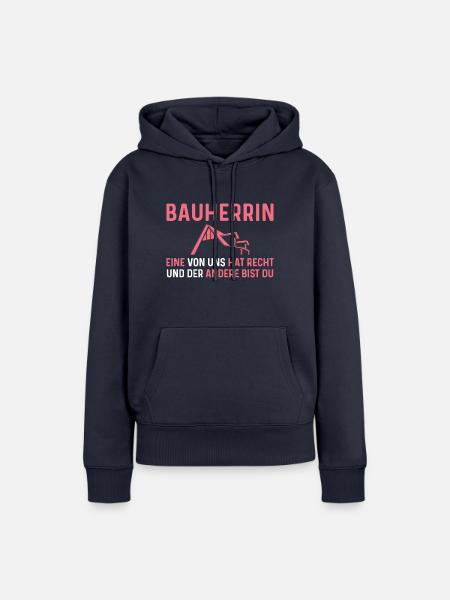 Hausbau Humor Hauskauf Bauherrin - Frauen Premium Bio Hoodie - Navy