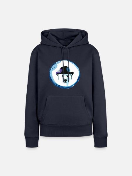 Eisbär mit Hut - Frauen Premium Bio Hoodie - Navy