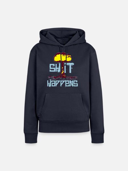 Scheiße passiert - Frauen Premium Bio Hoodie - Navy