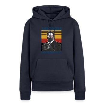 Theodore Boozedevelt - Frauen Premium Bio Hoodie - Navy - Vorne - Julia (174cm)