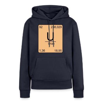Uran, Periodensystem, Chemie, Physik, Element, Per - Frauen Premium Bio Hoodie - Navy - Vorne - Julia (174cm)