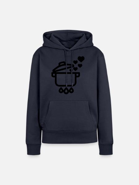 Kochen backen Food Kitchen - Frauen Premium Bio Hoodie - Navy