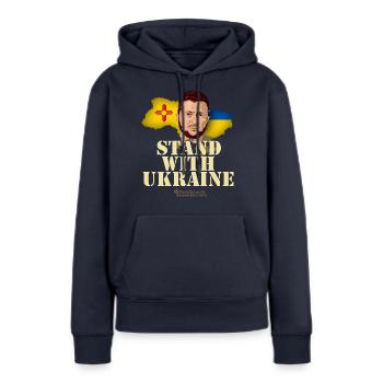 Ukraine New Mexico - Frauen Premium Bio Hoodie - Navy - Vorne - Julia (174cm)