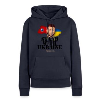 Ukraine Tennessee - Frauen Premium Bio Hoodie - Navy - Vorne - Julia (174cm)