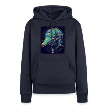 present idea how to speak irish ireland - Frauen Premium Bio Hoodie - Navy - Vorne - Julia (174cm)