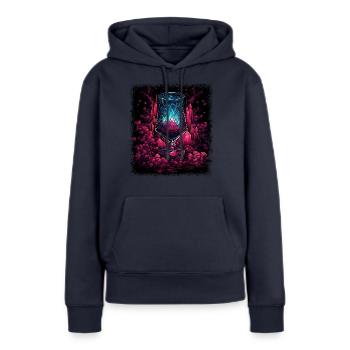 peace sign family birthday present idea 1960s geek - Frauen Premium Bio Hoodie - Navy - Vorne - Julia (174cm)
