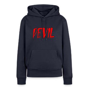 devil - Women’s Premium Organic Hoodie - navy - Front - Julia (174cm)