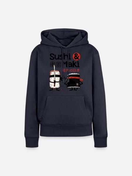 Sushi & Maki - Frauen Premium Bio Hoodie - Navy