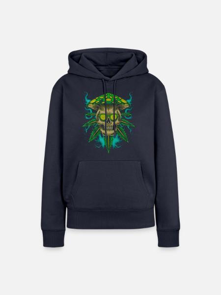 23F 0338 bk - Frauen Premium Bio Hoodie - Navy