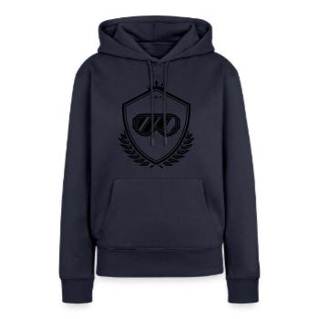 Skibrille wappen - Frauen Premium Bio Hoodie - Navy - Vorne - Julia (174cm)