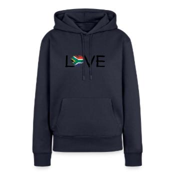 Liebe Heimat Wurzeln Home Land Stolz Suedafrika pn - Frauen Premium Bio Hoodie - Navy - Vorne - Julia (174cm)