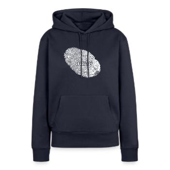 fingerabdruck dna dns geschenk schach koenig - Frauen Premium Bio Hoodie - Navy - Vorne - Julia (174cm)