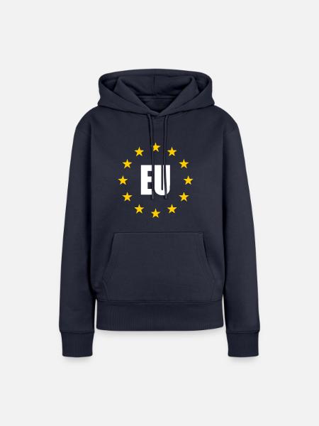 Eu flagge - Frauen Premium Bio Hoodie - Navy