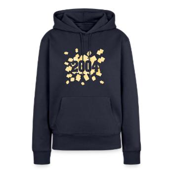 Geboren 2004 - Frauen Premium Bio Hoodie - Navy - Vorne - Julia (174cm)