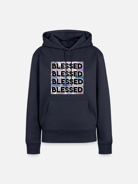 Blessed - christliches Design - Frauen Premium Bio Hoodie - Navy