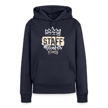 Membres du personnel - Sweat à capuche Premium bio Femme - bleu marine - Devant - Julia (174cm)