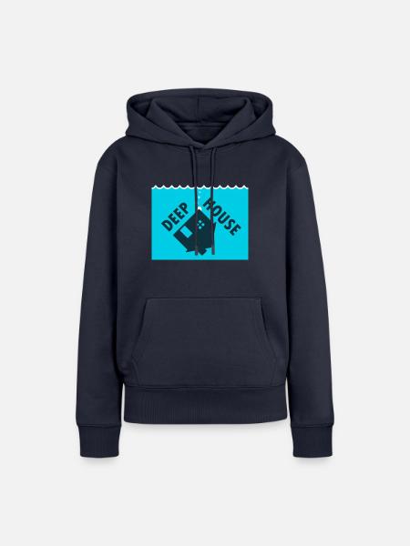 Deep House - Frauen Premium Bio Hoodie - Navy