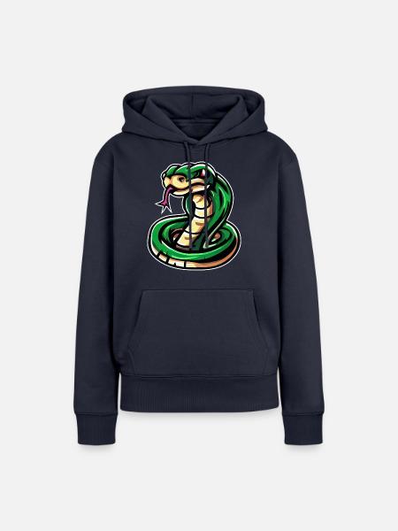 Schlange4 - Frauen Premium Bio Hoodie - Navy
