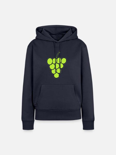 Grüne Weintrauben - Frauen Premium Bio Hoodie - Navy