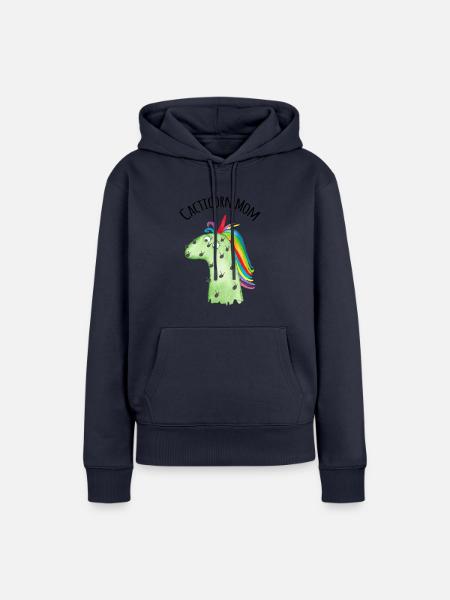 Cacticorn Mom - Frauen Premium Bio Hoodie - Navy