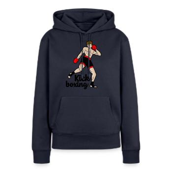 kick boxing - Women’s Premium Organic Hoodie - navy - Front - Julia (174cm)