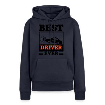 Taxi Taxifahrer Driver Best Transport - Frauen Premium Bio Hoodie - Navy - Vorne - Julia (174cm)