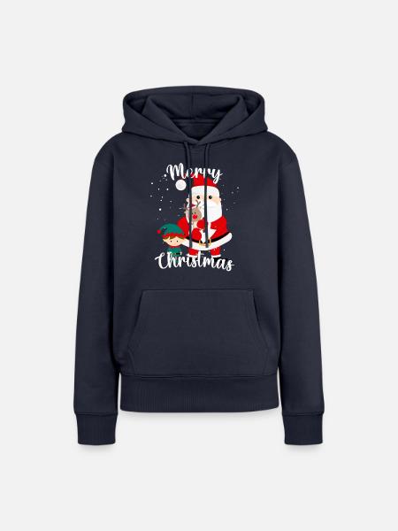 Frohe Weihnachten - Frauen Premium Bio Hoodie - Navy