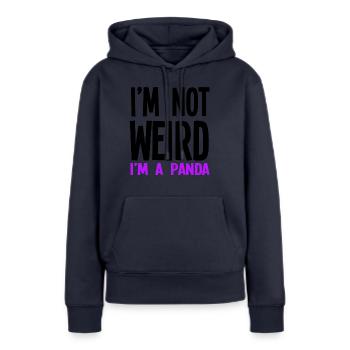 Ich bin nicht komisch Ich bin ein Panda - Frauen Premium Bio Hoodie - Navy - Vorne - Julia (174cm)