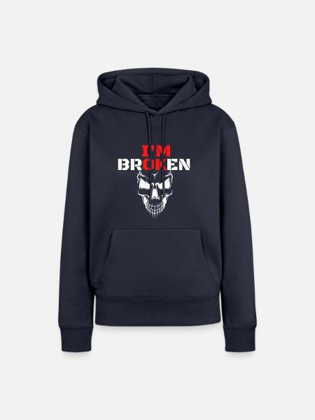 I am Broken - Frauen Premium Bio Hoodie - Navy