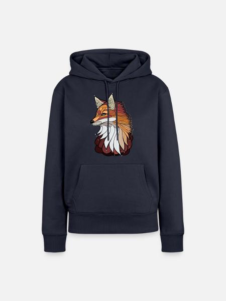 Flüssiger Fuchs - Frauen Premium Bio Hoodie - Navy