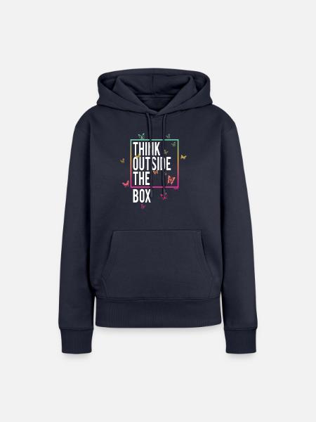 Think outside the Box - Frauen Premium Bio Hoodie - Navy